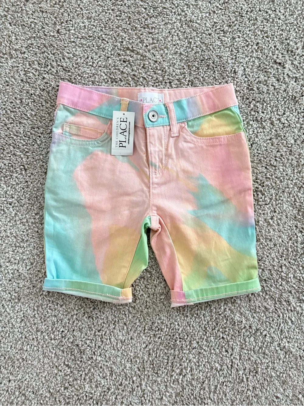 NWT The Children's Place Pastel Tie-Dye Girls' Shorts Size 4 Girls